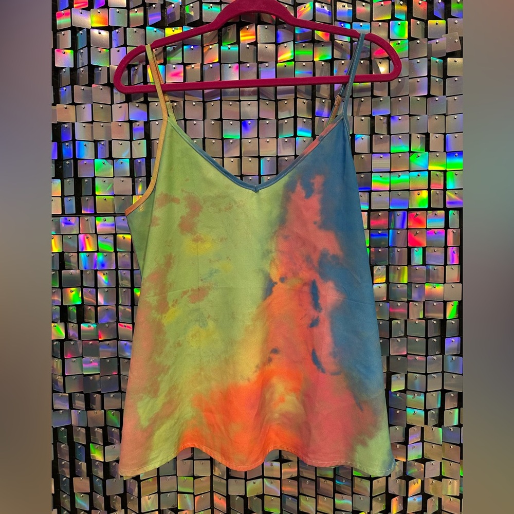 Colorful Tie-Dye Camisole Top - Medium/Large